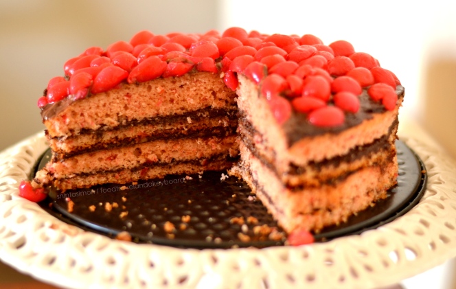 Booxy cherry and chocolate cake